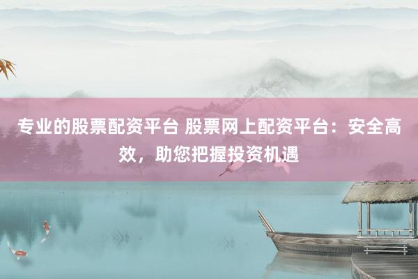 专业的股票配资平台 股票网上配资平台：安全高效，助您把握投资机遇