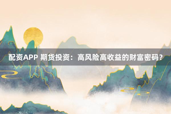 配资APP 期货投资：高风险高收益的财富密码？